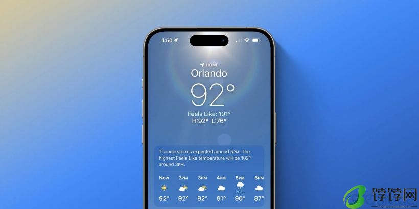 苹果 iOS 18 天气应用新功能：同时显示实际和体感温度、添加家庭 / 工作地点